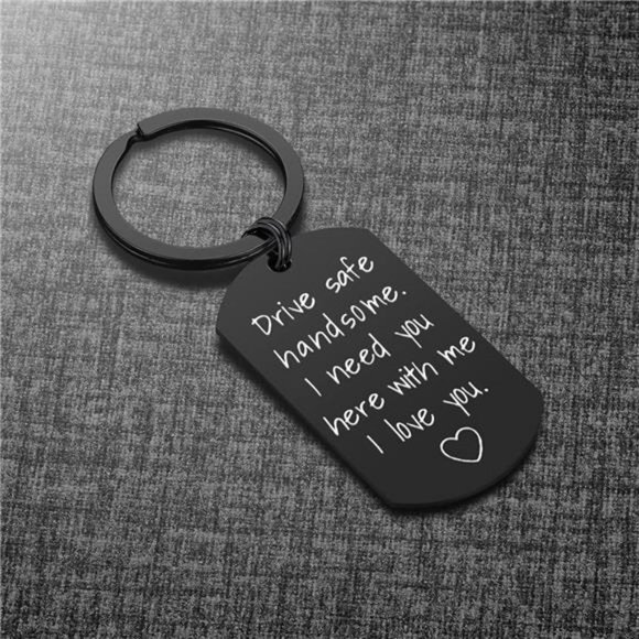 Drive Safe Keychain for Boyfriend Handsome Valentine’s Day Gifts for Him - Picture 5 of 7